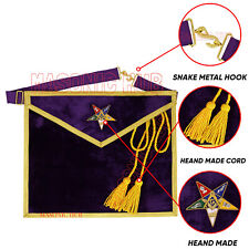 Regal Velvet OES Worthy Patron Marton Masonic Apron with handcrafted OES Star picture
