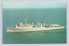 U.S.S. Fort Fisher (LSD-40) U.S. Navy Anchorage-Class Dock Landing Ship Postcard picture