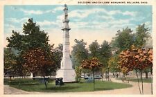 Bellaire, Ohio, OH, Soldiers' & Sailors' Monument, Vintage Postcard e7422 picture