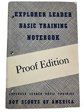 BSA Explorer Leader Basic Training Notebook Proof Edition 1950 BS-525 picture