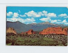 Postcard Garden Of The Gods And Pikes Peak, Colorado Springs, Colorado picture