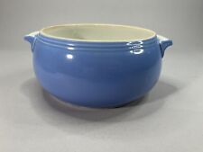 Vintage Hall's Superior Cadet Blue Bean Pot / Casserole Dish 2.5 Qt No Rose picture