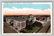 New York -NY Bird's Eye Columbia University Buildings Antique Vintage Postcard picture