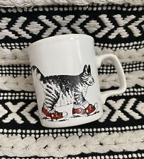 Vintage B Kliban Cat in Red Sneakers Coffee Mug Kiln Craft Tableware Cup England picture