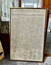 July 4,1776 The Unanimous Declaration Of The 13 United States Of America 24”x16” picture