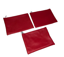 Salvatore Ferragamo Turkish Airlines  Zippered Red Amenity Pouch Lot of 3 Empty picture