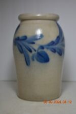 Wisconsin Pottery Stoneware Salt Glazed Blue Decorated 10