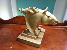 1930s Art Deco Double Horse Head FRANKART INC APPLD FOR Bookend picture