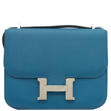 Hermes Shoulder Bag Voepson Blue Ismir Silver Hardware T Stamp Used picture