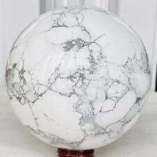 Natural white turquoise Sphere Quartz Crystal Ball Reiki Healing 3280G picture