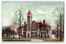 c1910's Hackley School Building Muskegon Michigan MI Posted Antique Postcard picture