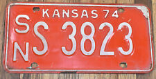 Vintage 1975 Kansas Shawnee County License Plate Tag 3823 picture