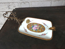 Vintage Limoges porcelain ashtray tray floral decor marked picture
