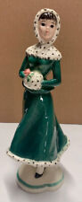 Vintage - Goebel Huldah Winter Girl #704 Green Dress Porcelain figurine 1959 picture