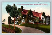 Pasadena CA-California, Winter Home of Adolphus Busch Vintage Souvenir Postcard picture