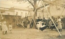 C-1910 Children's Playground Swings RPPC Photo Postcard 22-1392 picture