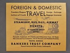Indianapolis IN   Bankers Trust Company  Adv Travel Label   Late 20s - Early 30s picture