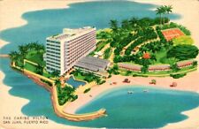 Vintage Postcard- THE CARIBE HILTON SAN JUAN, PUERTO RICO posted 1952 picture