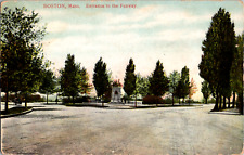 Vintage C. 1910 Tree Lined Entrance To Freeway Boston Massachusetts MA Postcard  picture