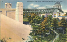 1949 An Unusual View Of The New Bourne Bridge,MA Tichnor Barnstable County picture