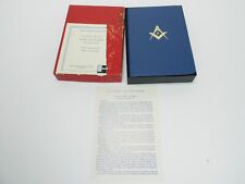 1968 Vintage Masonic Holy Bible Temple Illustrated Edition Gold Edge - Freemason picture