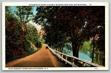 Automobile Trunk Highway btwn New York and Montreal Postcard. Plattsburg. picture
