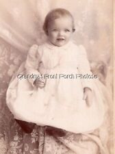 1890's Cabinet Card Photo Happy Little Victorian Baby Girl by Finley & Freeman picture