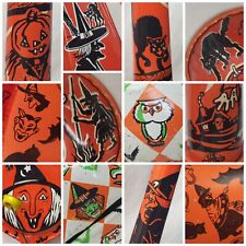 Vintage Halloween Lot Noisemakers Hat 7 Pieces Kirchhof US Metal Tin Litho 60s picture