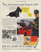 Tired nerves need relief TWA Pilot golfer Guldahl for Camel Cigarettes ad 1938 picture