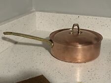 Vintage Paul Revere Solid Copper 1801 2 Quart Shallow Sauce Pan W/Lid picture