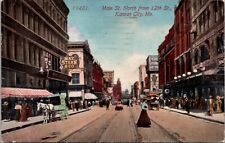 Postcard Main Street North from 12th Street in Kansas City, Missouri picture