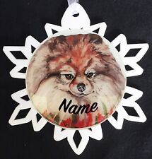 Pomeranian Pom Dog Breed Christmas Ornament - Free Personalization picture