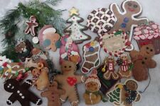19 Pc Lot Ass't Gingerbread Man Ornaments  2.5”-6.5”  1980's-present Few NWOT  picture