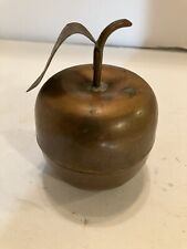 Antique Vintage Copper Apple Box With Lid 4x3 Glass Inside picture