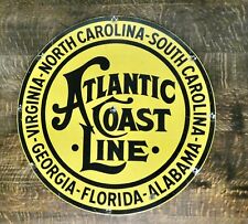 Atlantic Coast Line Railroad Vintage Sign -  21 3/4 inch picture