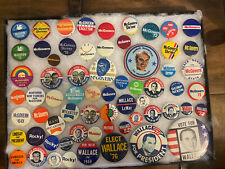 McGovern Shriver Lindsay Ashbrook Rockefeller Wallace presidential buttons 60 picture