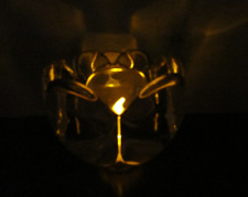 Royal Copenhagen Clear Art Crystal Lotus Flower Votive Candle Holder picture