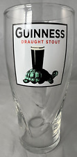GUINNESS DRAUGHT STOUT TURTLE Gravity Embossed Harp Beer Glass St Patricks Day picture