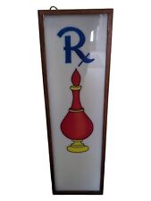 Retro Pharmacy RX Light Vintage Wall Decor Apothecary Hand-painted 41 In X 13 In picture