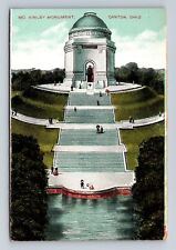 Canton OH-Ohio, McKinley Monument And Tomb, Visitors, Antique Vintage Postcard picture