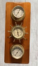 Vintage Sunbeam Nautical Themed Weather station Temp Humidity Barometer & Key 🔑 picture