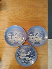 currier and ives dishes set vintage picture