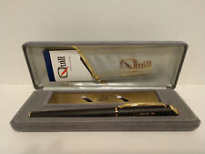 Vintage Quill USA Bubble Top Black Gold Trim Rollerball Pen w/case J J HOSLER MD picture