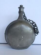 Antique Rein Zinn German Pewter Canteen Flask picture