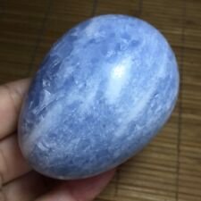 269g Natural blue Crystal Sparkling Blue Celestite polishing egg 571 picture