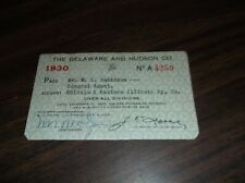 1930 DELAWARE & HUDSON D&H EMPLOYEE PASS #4259 picture