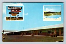 Etowah TN-Tennessee Motel & Restaurant, U.S. 411, Advertising, Vintage Postcard picture