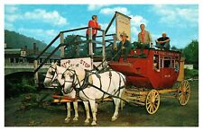 Cass WV West Virginia TLT Stagecoach Line Horses Chrome Postcard picture