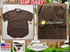 Official Miller Genuine Draft Beer Employee Work Short Sleeve Button Shirt Large picture