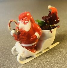 Vintage Hard Plastic Santa & Sleigh Candy Container - Rosen Rosbro picture